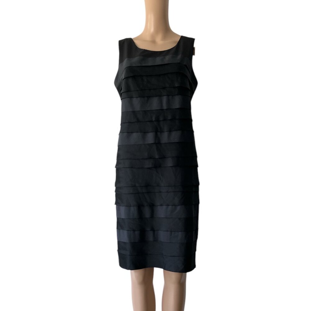 Liz Claiborne Black Layered Size 4 Mini Dress NWT - Picture 1 of 8